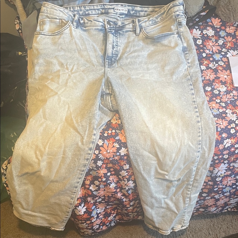 Ava & Viv Light Blue Straight Leg Jeans